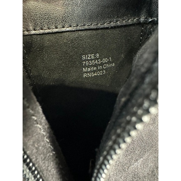 Banana Republic Womens Boots Size 8 Black Suede Side Zipper Slip On Ankle Bootie - Picture 11 of 12